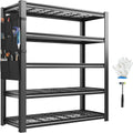 Storage Shelves,Heavy Duty Garage Shelving Load 2500LBS,5-Tier Metal Shelving Units with Tool Storage Bag, Adjustable