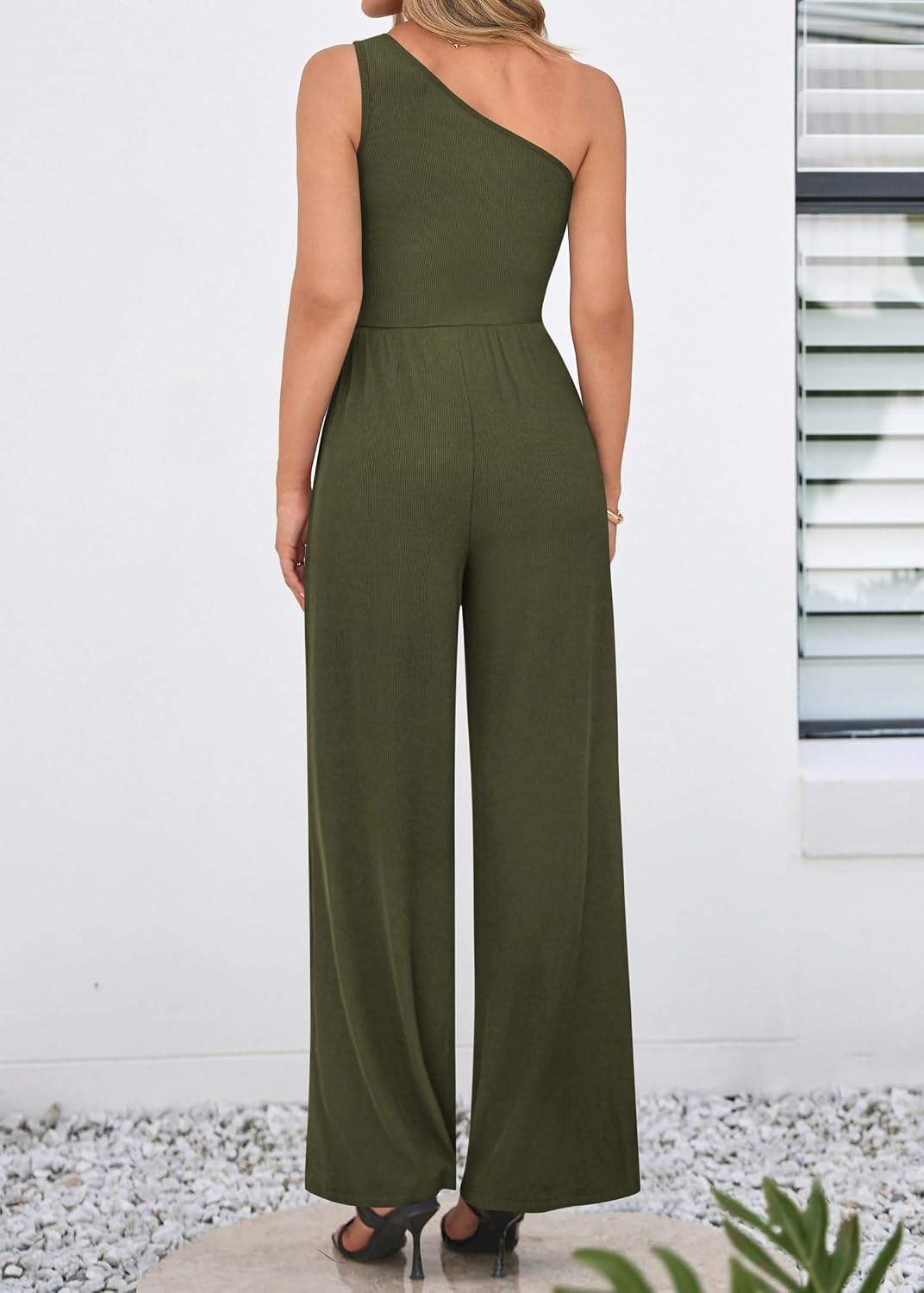 One Shoulder Jumpsuits For Women Dressy Formal Romper