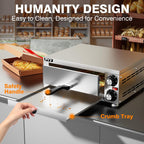 Pizza Oven Indoor Electric Countertop Commercial Pizza maker with Crumb Tray Stainless Steel Pizza Cooker Machine for