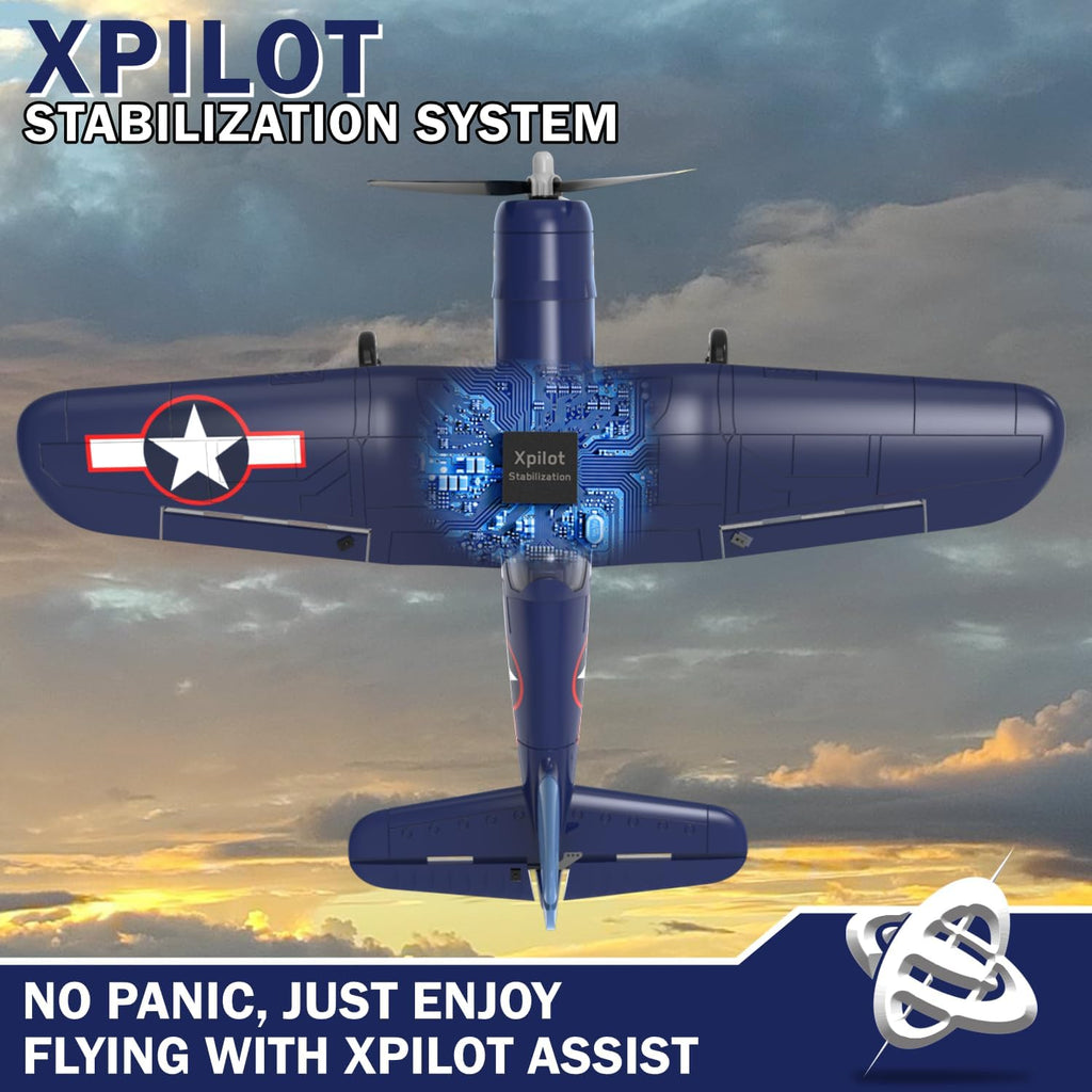 4 Channel RC Plane - Ready to Fly Aerobatic Aircraft, Easy Control for Beginners, F4U Corsair RC Airplane Best Gift