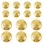 14 PCS Gold Blazer Buttons for Sewing 23mm & 18mm JS352