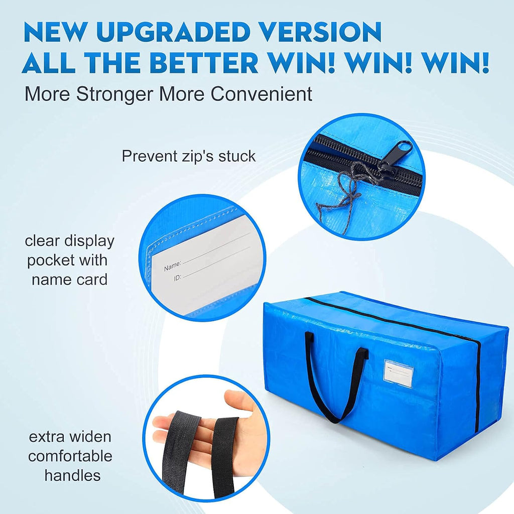 Heavy Duty Extra Large Moving Bags,Storage Totes for Moving,Reusable Plastic Moving Boxes,Packing and Moving
