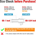 SUNGATOR 1/2" NPT to 1" Barb, Hose Barb Fitting, Air Hose Fitting, 2-PCS