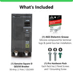 Genuine Square D QO250 50 Amp Double Pole Circuit Breaker Kit