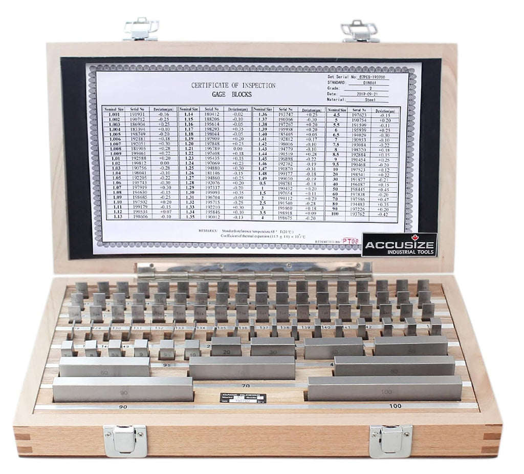 Accusize Industrial Tools Metric Gage Block German Std, Grade 2, 0087-2160