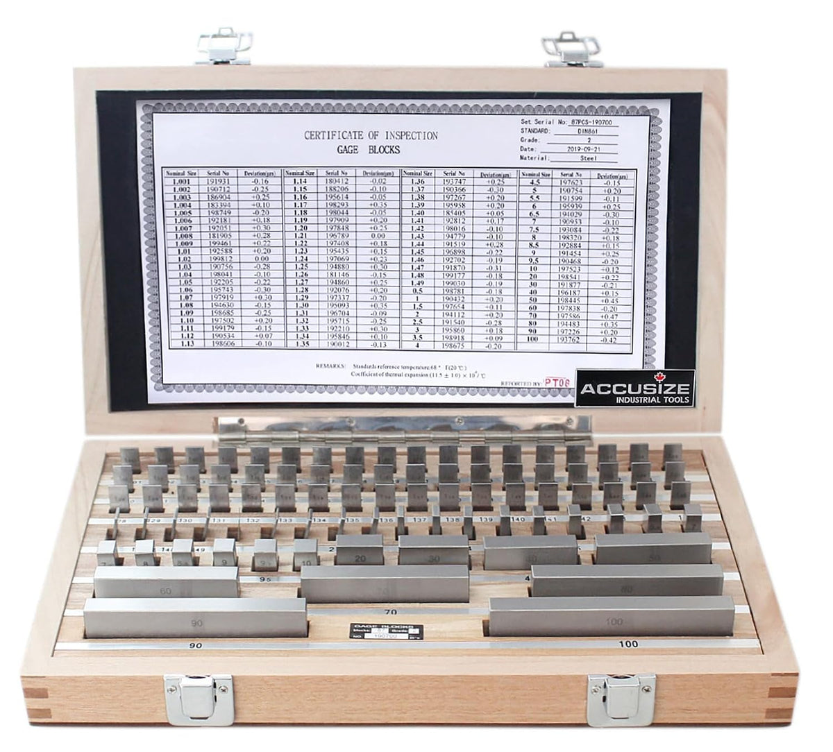 Accusize Industrial Tools Metric Gage Block German Std, Grade 2, 0087-2160