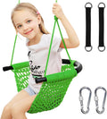 Tree Swing for Kids, Adjustable Toddler Rope Swing Seat with Snap Hooks and Straps, 440 lbs Capacity, Swingset