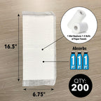Quick Dam WUM-200 Super Absorbent Mats, 200-Pack