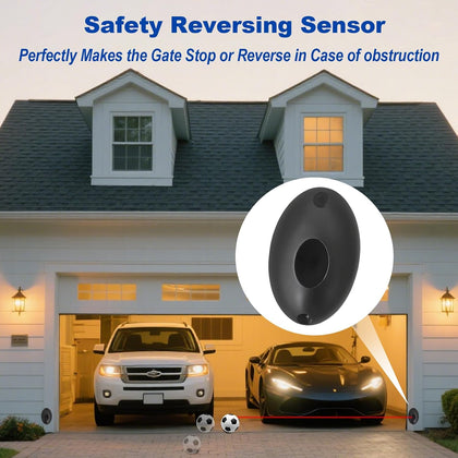 Infrared Sensor Kit for Gate Opener, Outdoor Gate Safety Photocell IR Beam Photo Eye Sensor Motion Detector