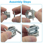 Zorveiio 3/8 Inch Clamp Type Cable Connectors, 24 Pack