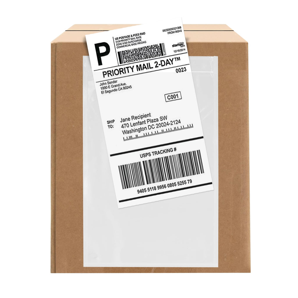 6.5"x10" Packing List Envelopes, 2000 Pack, 2 Mil, Self-Adhesive, Shipping