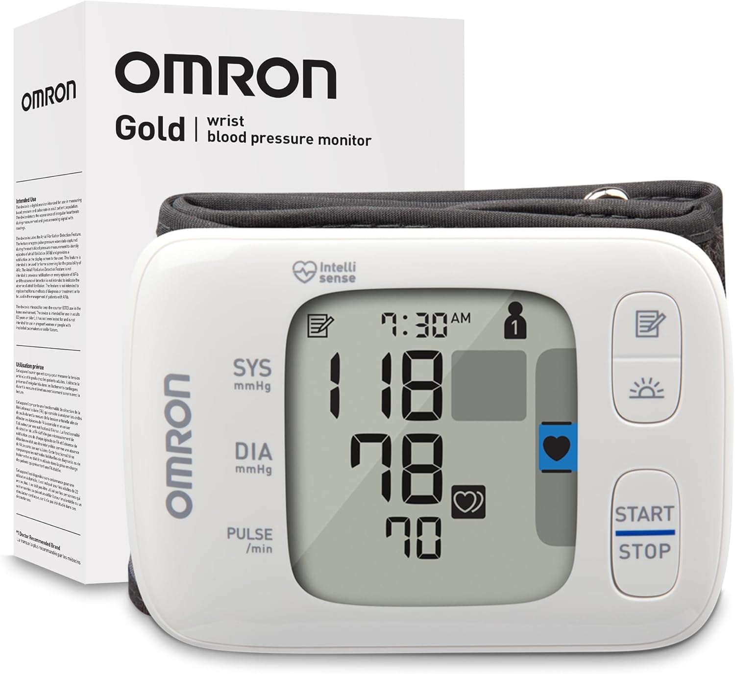 Gold Wireless Wrist Blood Pressure Monitor for Home Use - #1 Doctor & Pharmacist Recommended Brand - Clinically
