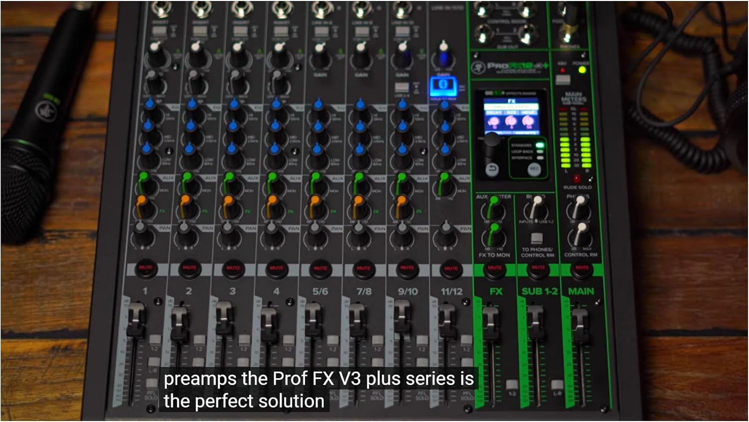 ProFX12v3+ 12-Channel Professional Analog Mixer with USB, Onyx Mic Preamps, GigFX Effects Engine, and Bluetooth |