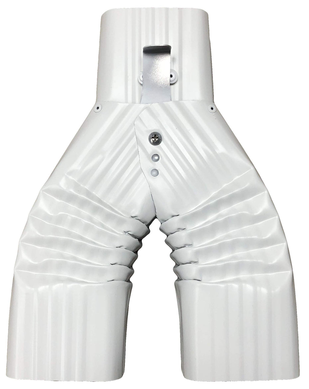 Basic Downspout Diverter for Rain Barrels (2x3), Made in the U.S.A. (Low Gloss White)