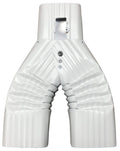 Basic Downspout Diverter for Rain Barrels (2x3), Made in the U.S.A. (Low Gloss White)