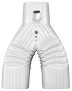 Basic Downspout Diverter for Rain Barrels (2x3), Made in the U.S.A. (Low Gloss White)