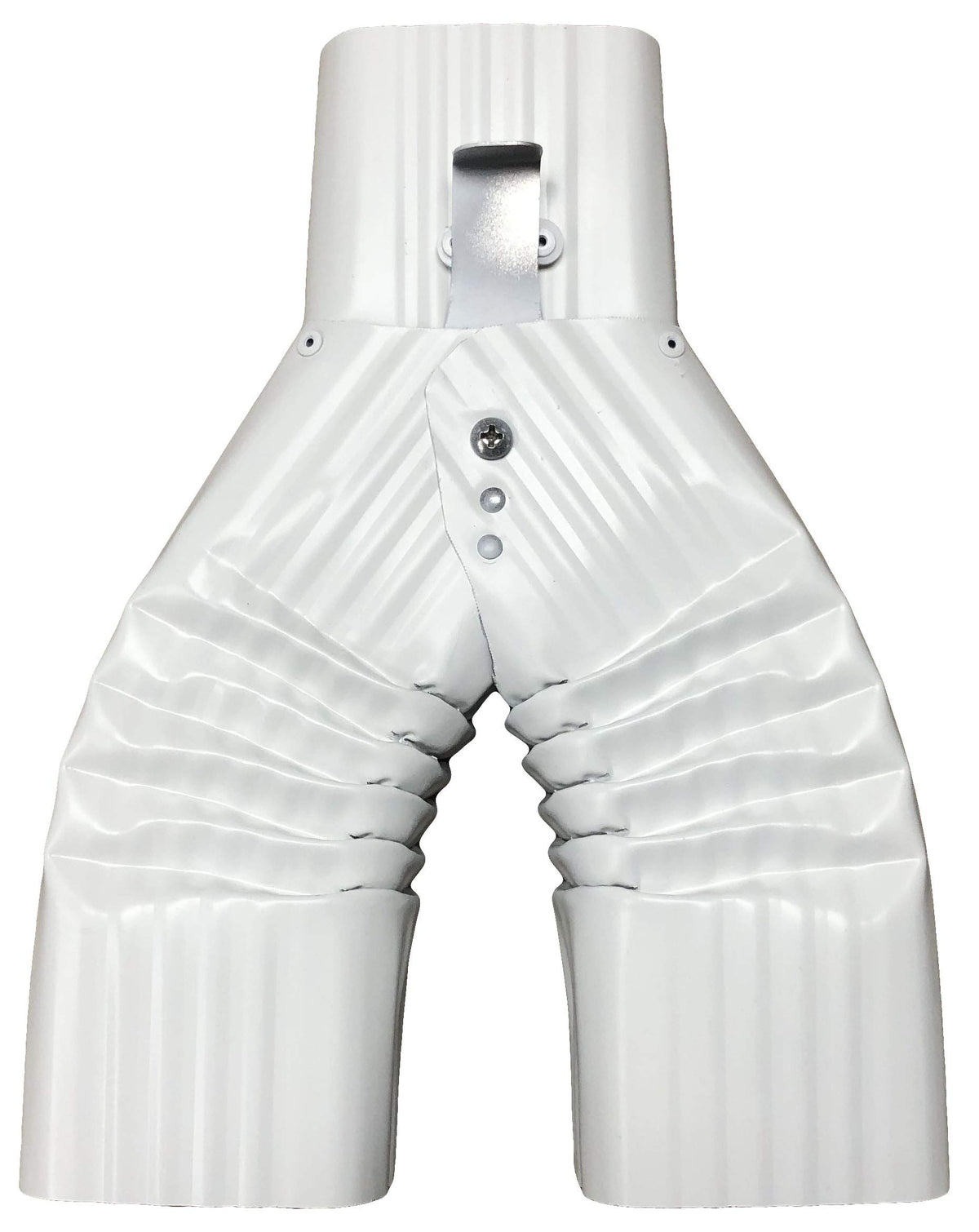 Basic Downspout Diverter for Rain Barrels (2x3), Made in the U.S.A. (Low Gloss White)