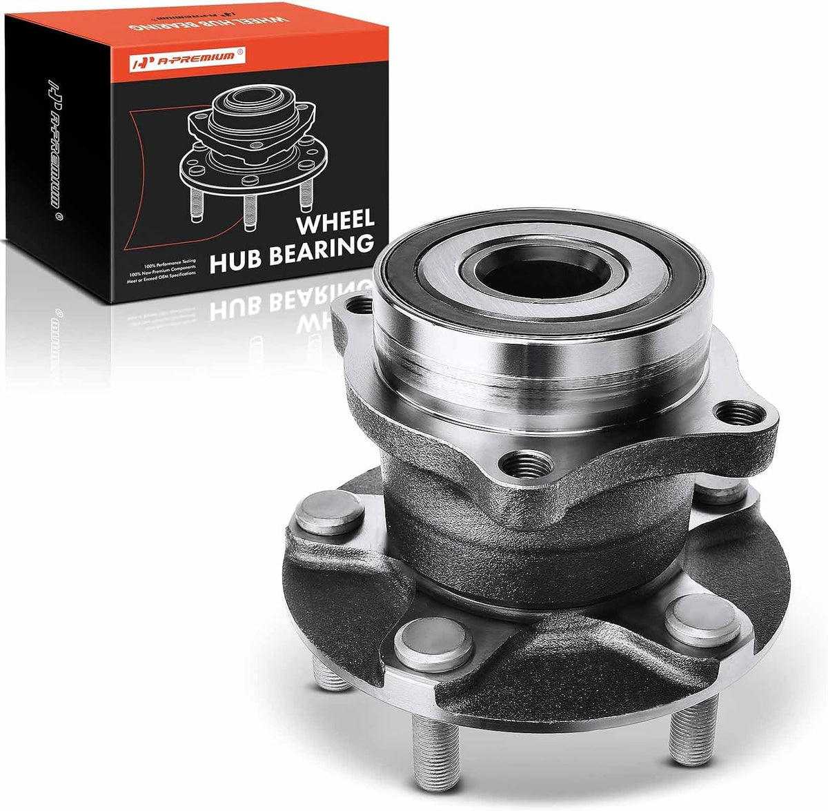 A-Premium Rear Wheel Bearing and Hub Assembly with 5-Lug
