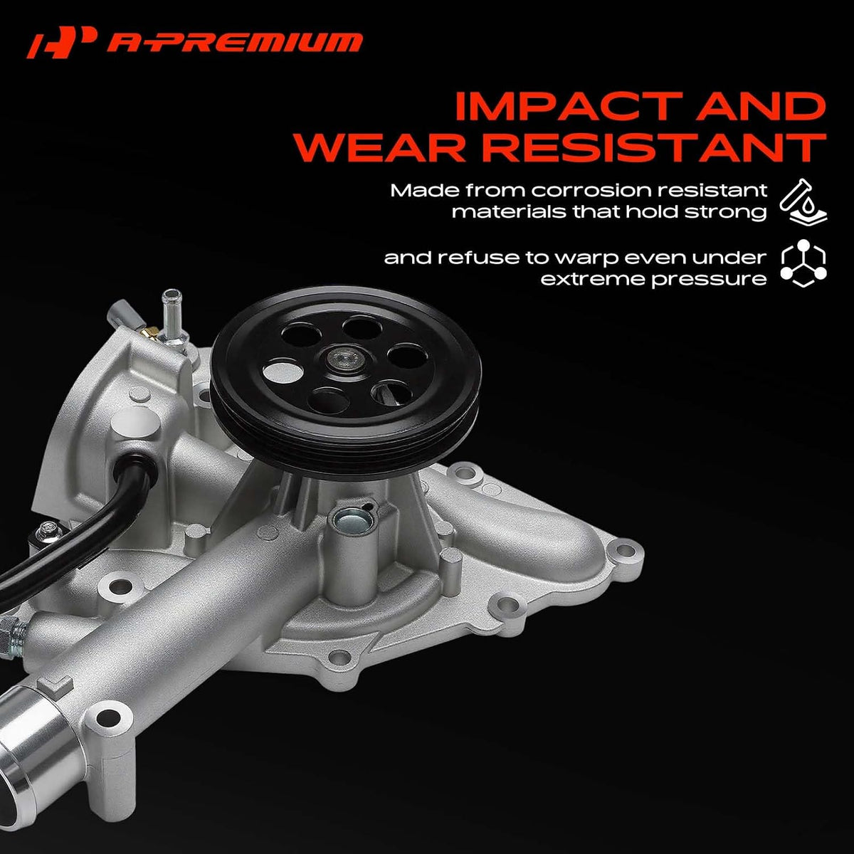 A-Premium Engine Water Pump with Gasket Compatible with Ram 1500 2019-2024 & Jeep WS Series Wagoneer 2022-2023, 5.7L
