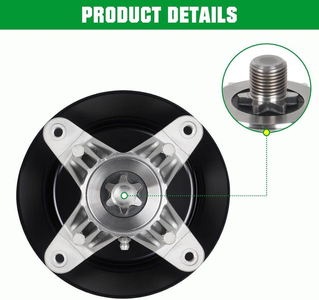 618-04822 LT1500 LTX1042 Spindle Assembly with Pulley Fit for 42'' Deck Troy-Bilt Cub Cadet LTX1040, 60" Deck ZT1-60