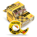 Double-Sided Tape, 1/2 in x 250 in (12.7 mm x 6.35 m), 3 Pack