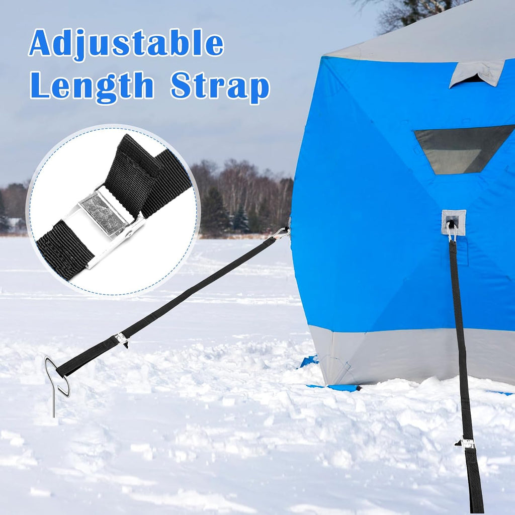 14 PCS Ice Anchor Drill Adapter Kit Universal Ice Anchor Tool Auger Ice Fishing Anchor Adapter Ice Shanty Anchors for