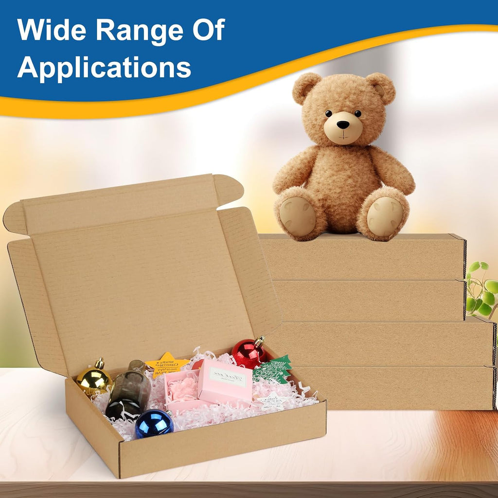 13x10x2 Shipping Boxes Medium for Small Business, 30 Pack Brown Box