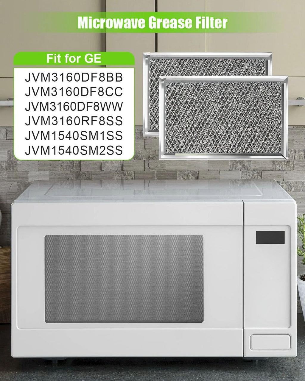 Microwave Grease Filter Fit for GE JVM3160DF8BB JVM3160DF8CC