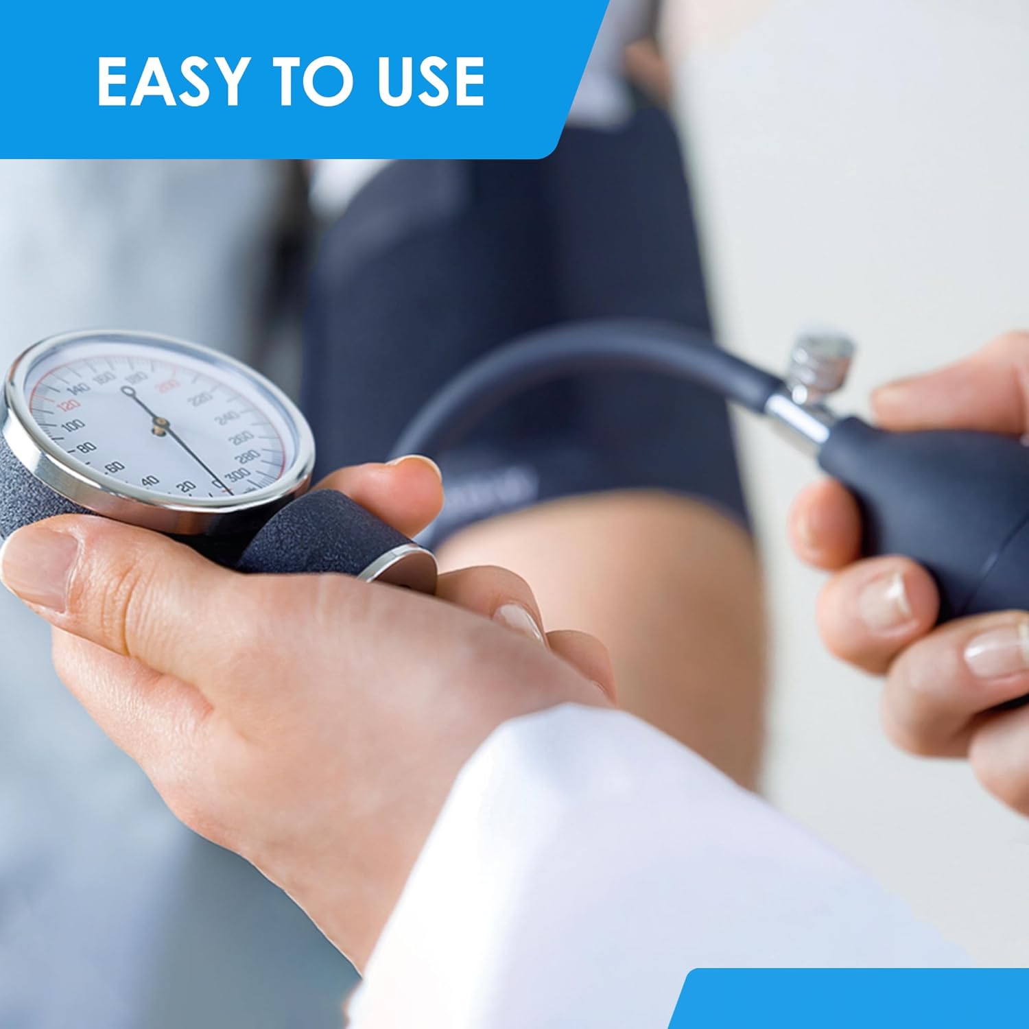 DS-9197-BL Professional Classic Series Manual Adult Size Blood Pressure Kit, Emergency Bp kit with Stethoscope and