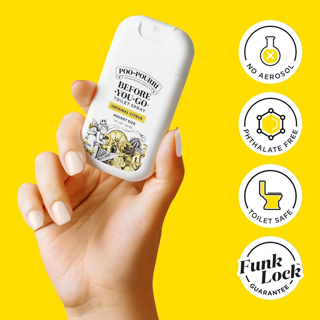 Before-You-Go Pocket Toilet Spray, Spring Variety 1 Fl Oz 3 Pack