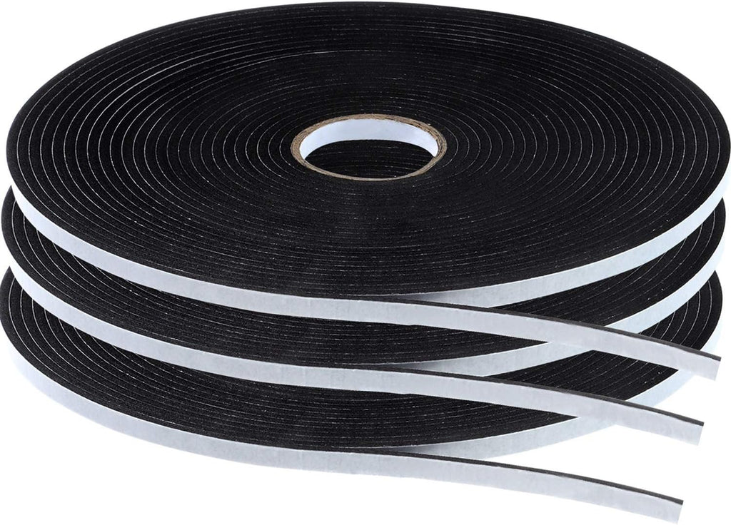 Double Sided Foam 1/8 Inch Mounting Adhesive Thick Tape Foam Seal Tape, 3 Rolls (1/4 Inch Wide by 32.8 Feet Long Each