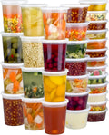 60 Sets (120-Piece) Deli Containers with Lids, 32/16/8 oz X 20 Set Each, Leak-Proof & BPA Free Airtight Takeout