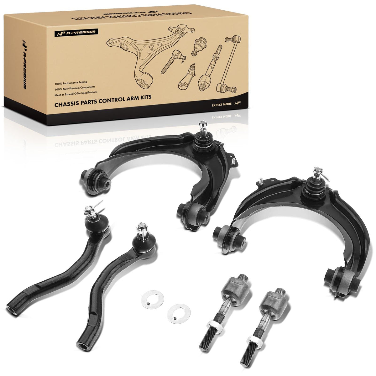 A-Premium 6Pcs Front Suspension Kit, Upper Control Arm