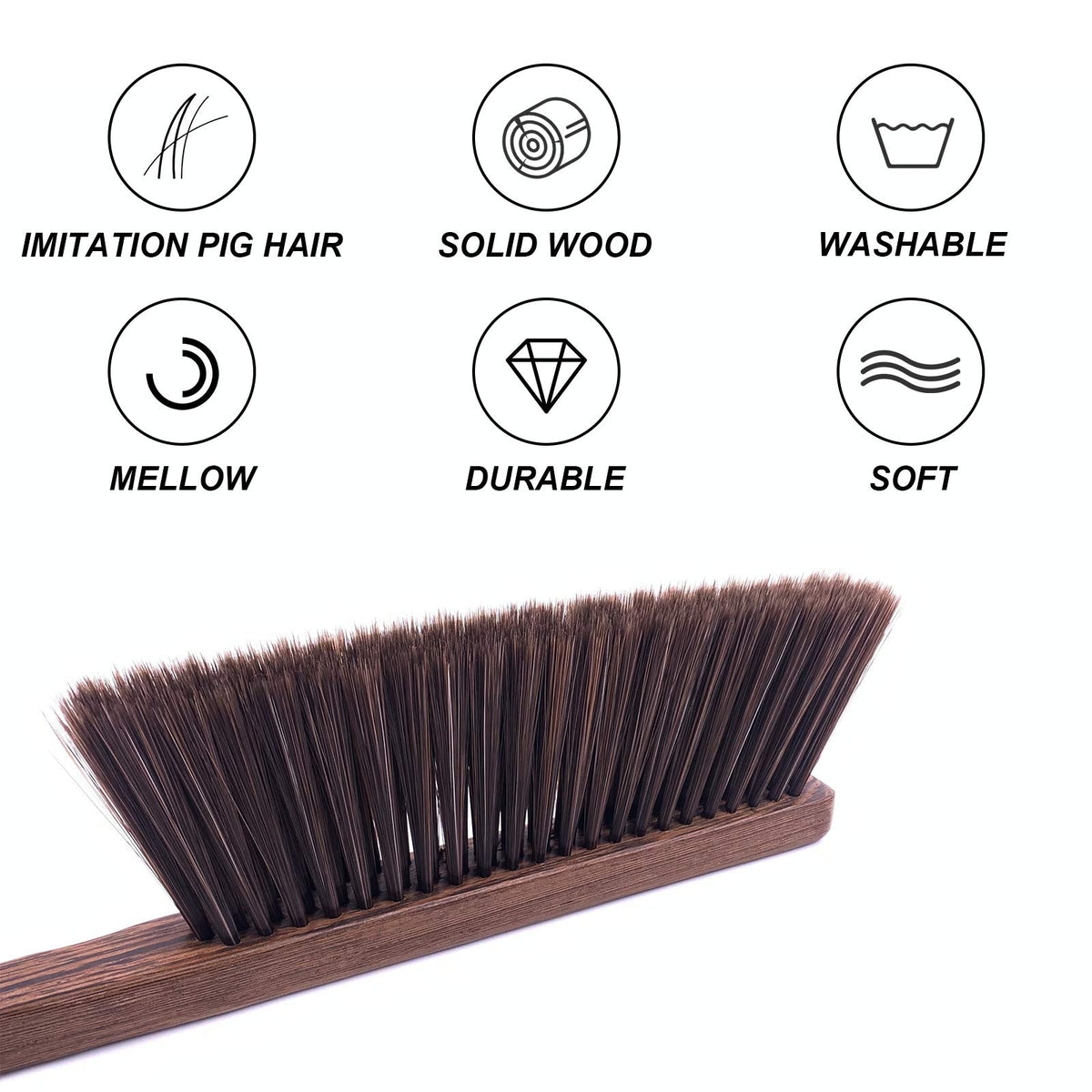 Hand Broom Cleaning Brushes-Soft Bristles Dusting Brush for Cleaning
