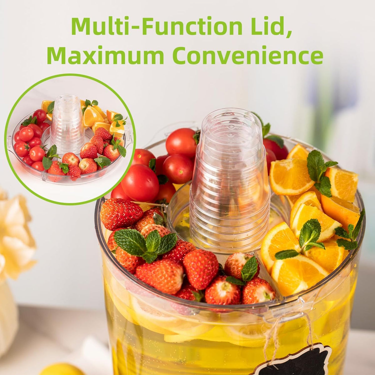 2 Gallon Drink Dispensers for Parties 2 PACK with Stand