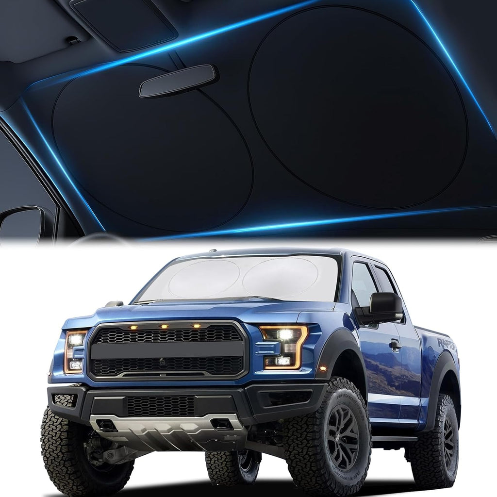 Car Windshield Sunshade | Innovative No-Light-Pass Technology for Maximum Protection | Foldable Sun Shade Keeps Your