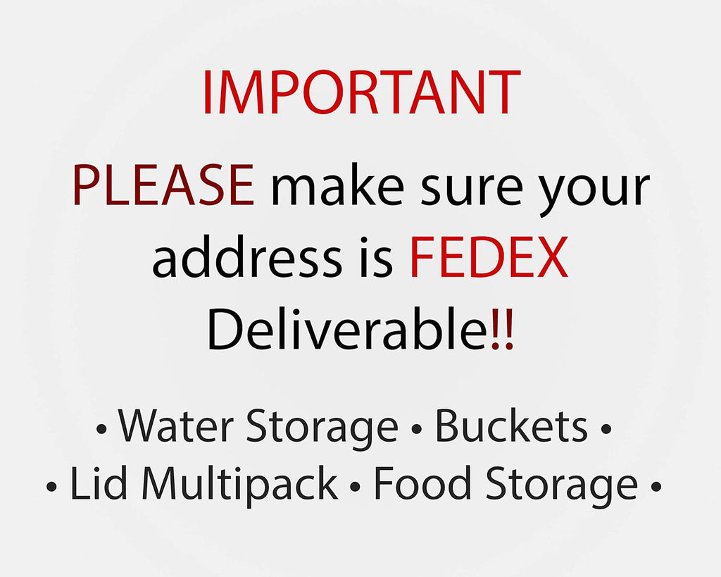 6 Gallon Oversized Samson Stackers, Blue, 4 Pack (24 Gallons), Emergency Water Storage Kit - New! - Boxed! Includes