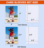 3x4 Clear Hard+Soft Card Sleeves for Various Types Cards
