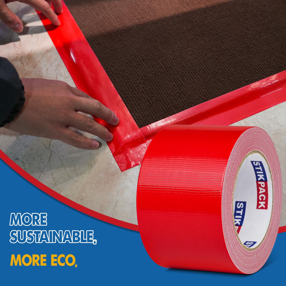 3'' Wide Red Duct Tape Heavy Duty 3 Inches x 30 Yard, 1 Roll