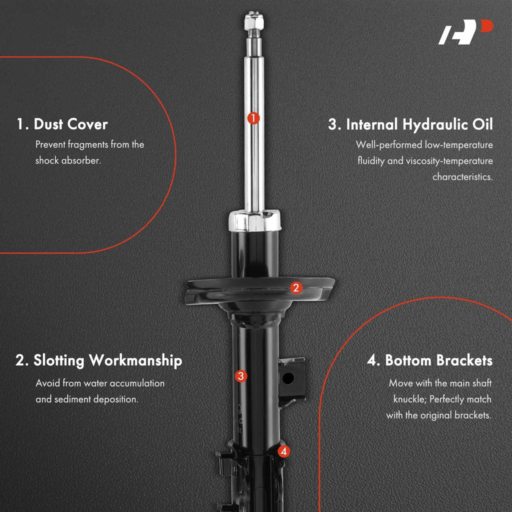 A-Premium Front Bare Struts Without Coil Spring Compatible with Hyundai