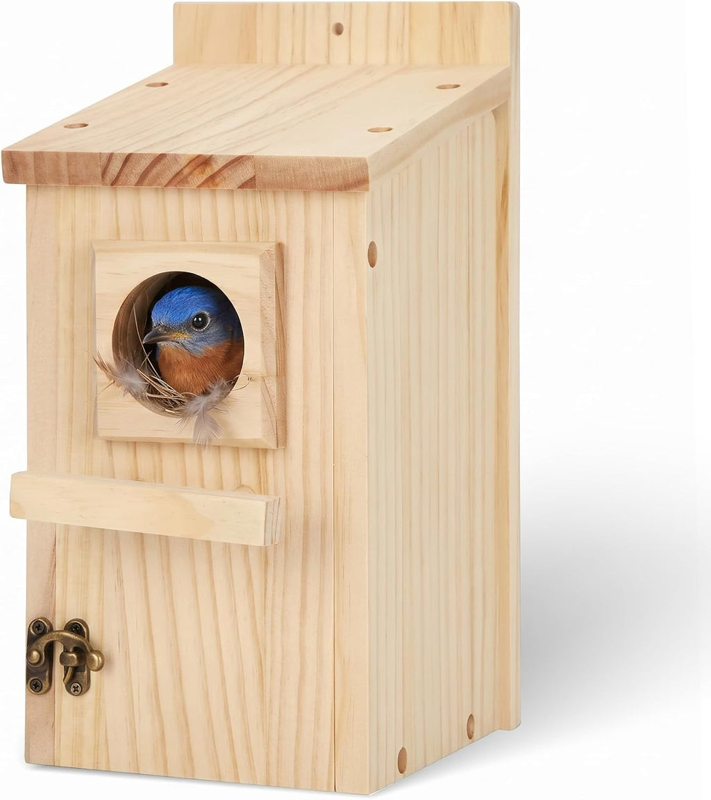 Bird Houses for Outside, DIY Bird House Kit, Blue Birdhouses for Outdoors