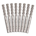JMIATRY 8PCS 1/4 inch End Mill 4 Flute HSS Square Nose CNC Bits
