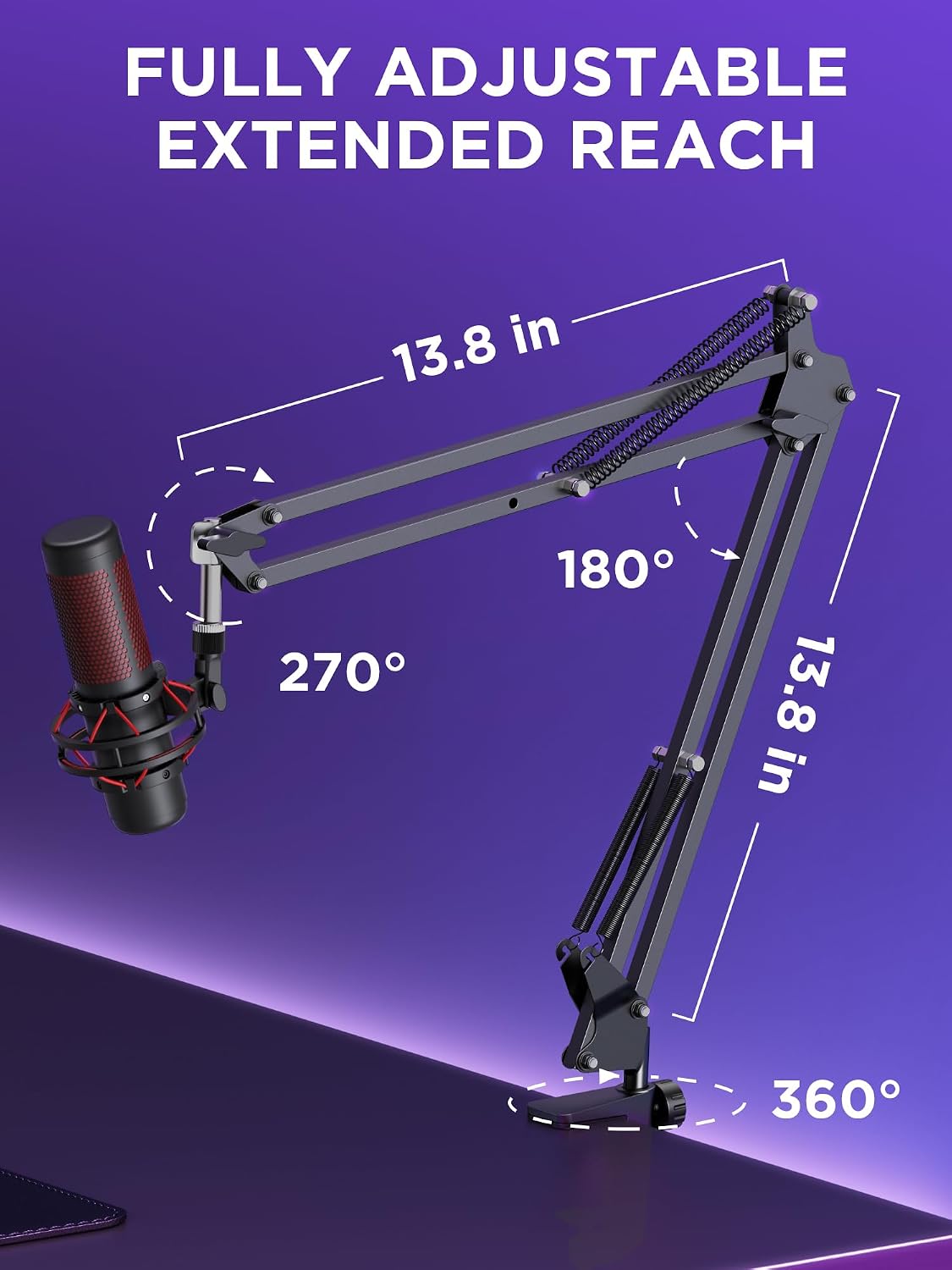 Microphone Stand Mic Boom Arm Windscreen Pop Filter, Medium | Complete Bundle, Dual-Layer Pop Filter, Acoustic Foam
