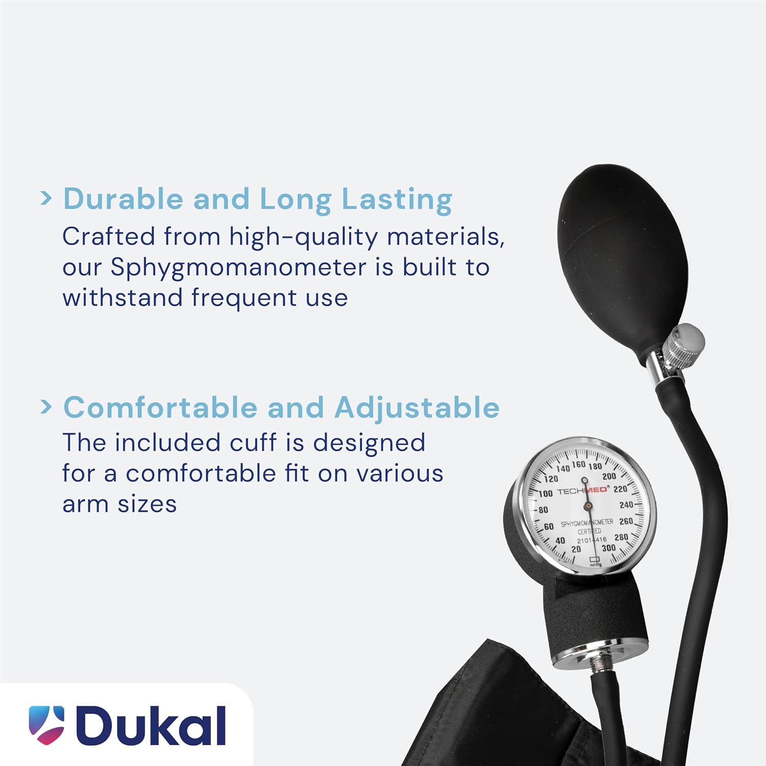 Standard Manual Blood Pressure Cuff | Precise Monitoring Blood Pressure Cuff Manual and Sphygmomanometer | Black