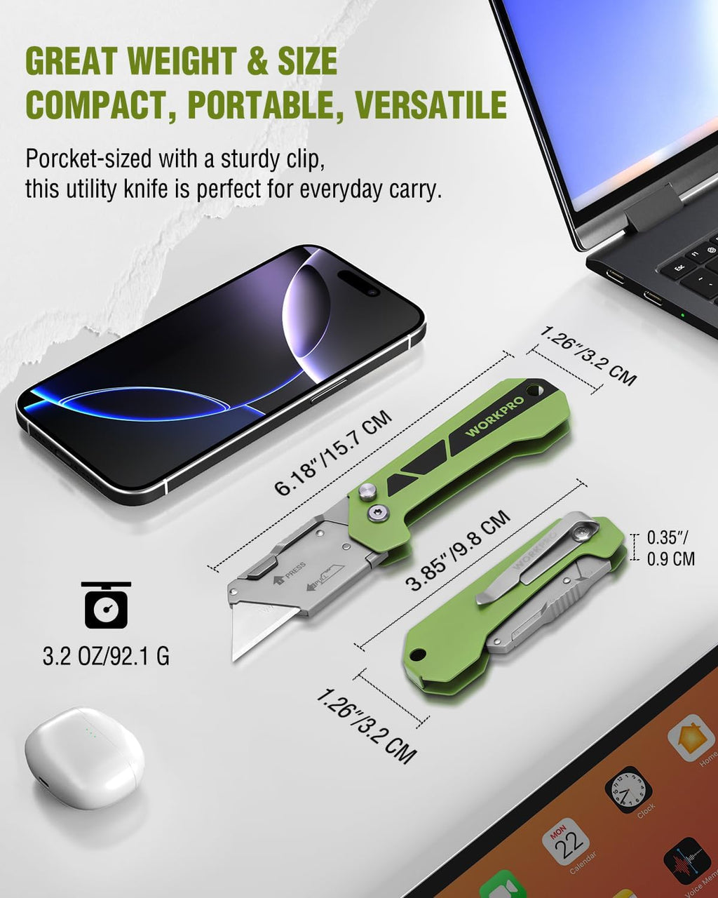 Box Cutter, Utility Knife, Green