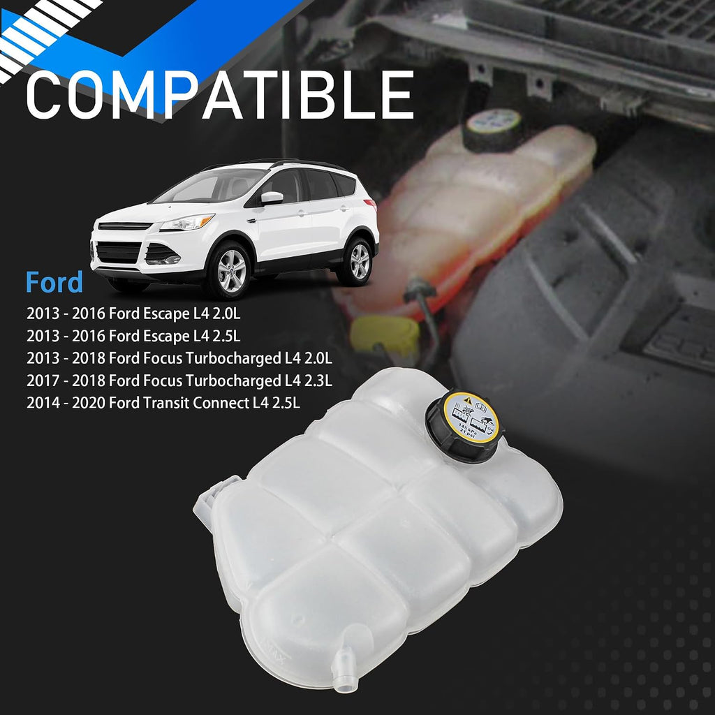 Engine Coolant Reservoir Tank with Cap Fit for Ford Escape 13-20