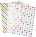 60 Sheets Rainbow Tissue Paper Polka Dot Stripe Confetti Bulk