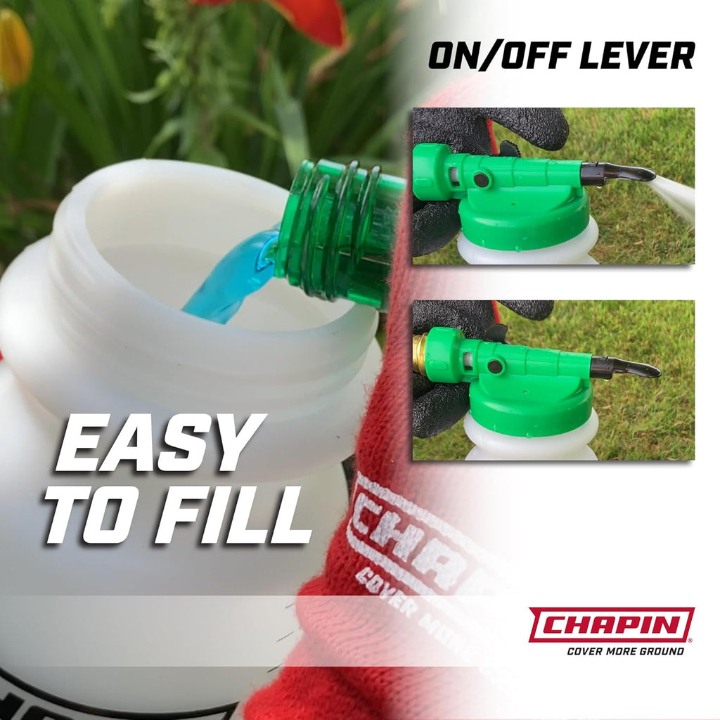 Chapin G390 Hose End Sprayer for Water Soluble Materials, 20 Gallon, 32 Ounce Tank, Finger Control and Backflow