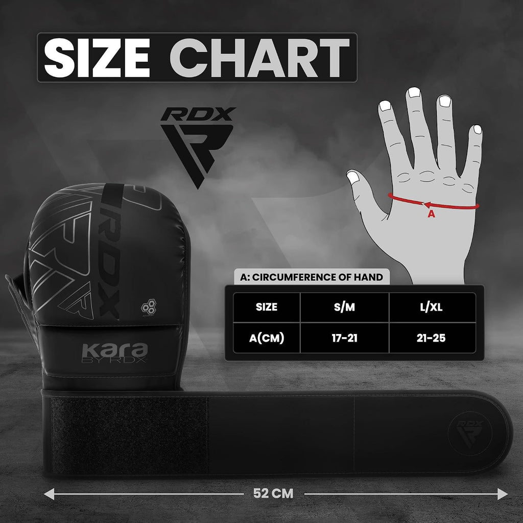 MMA Gloves Sparring Grappling, Hybrid Open Palm Martial Arts Mitts Men Women, Maya Hide Leather Wrist Support, Cage