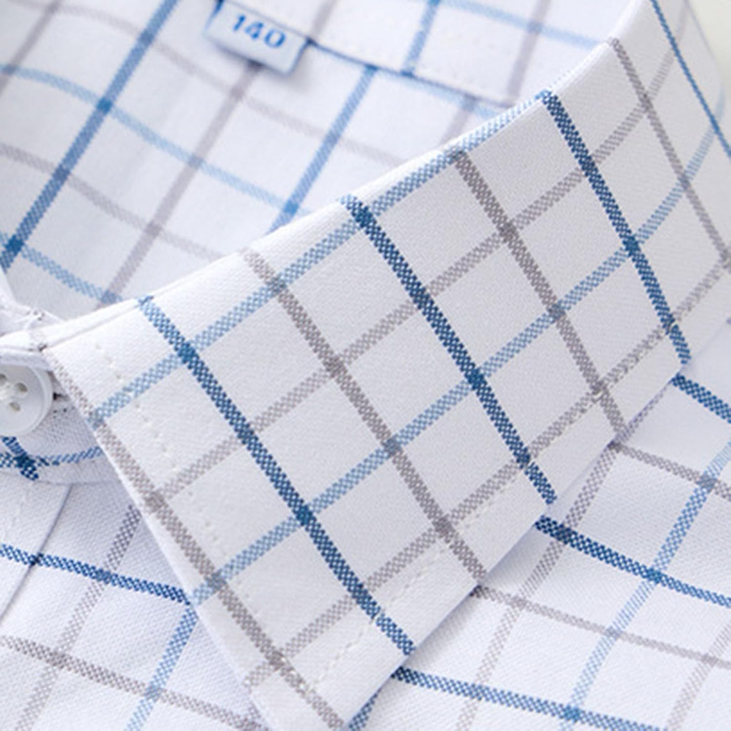 Kids Oxford Shirt Boys Girls Plaid Dress Shirts Checkered Button Down Shacket Teen School Uniform Formal Top Cozy